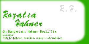 rozalia hahner business card